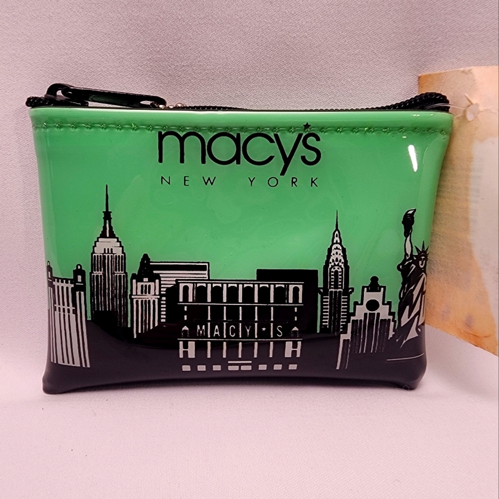 RARE Vintage Macy's Herald Square New York ID case coin Pouch NEW